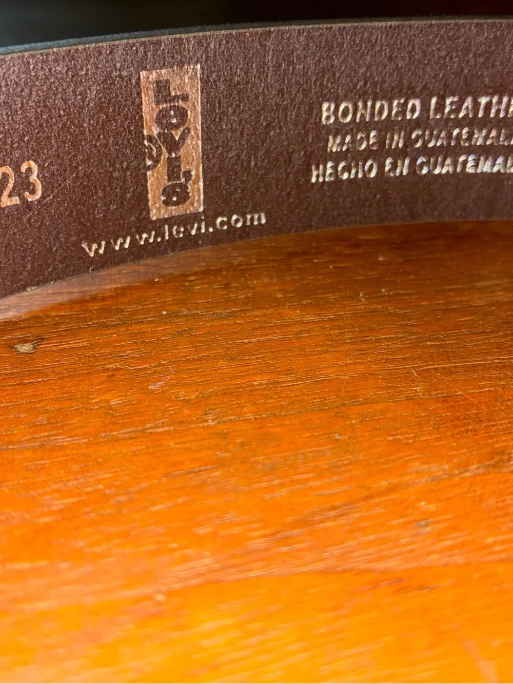 Levi's Brown Leather Belt with Silver Buckle size 30-32